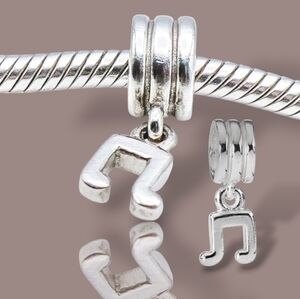 Pandora Sterling Silver Musical Note Dangle Charm Retired